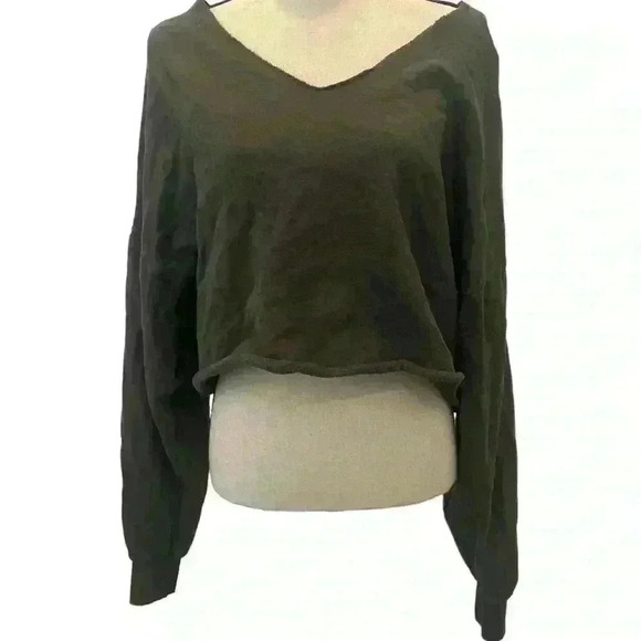 Wild fable cotton army green long sleeve top - Picture 1 of 1